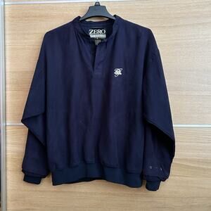 Zero Restriction Pullover Golf Windbreaker Jacket Men's Size L Blue 1/4 snap